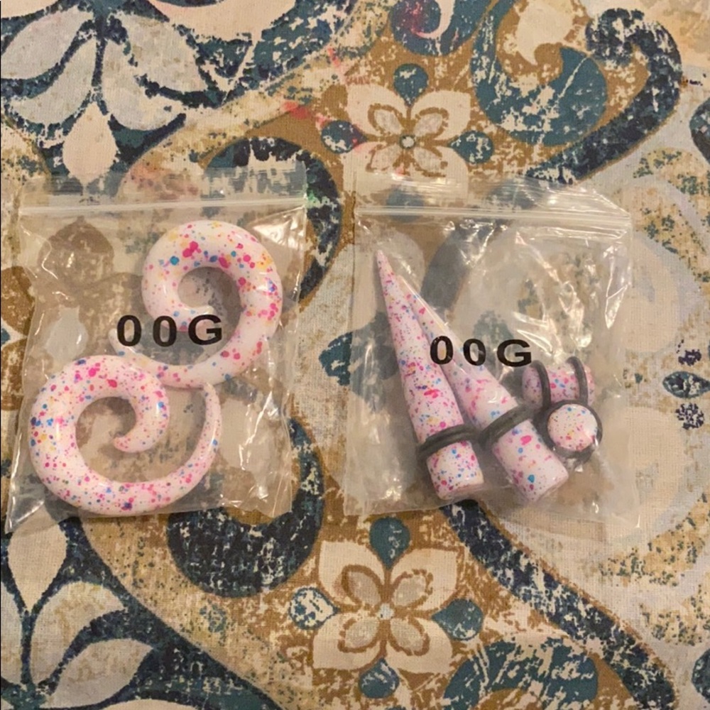 00G Multi-Colored Acrylic Ear Tapers/Plugs